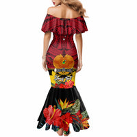 Personalised Papua New Guinea Mermaid Dress Bird Of Paradise Mix Polynesian Pattern - Wonder Print Shop