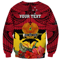 Personalised Papua New Guinea Sweatshirt Bird Of Paradise Mix Polynesian Pattern - Wonder Print Shop