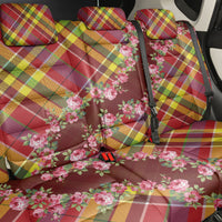 Happy Jounen Kweyol Back Car Seat Cover Madras Pattern Roses Stylized