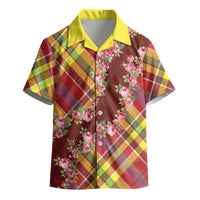 Happy Jounen Kweyol Kid Hawaiian Shirt Madras Pattern Roses Stylized