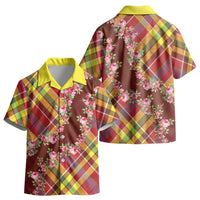 Happy Jounen Kweyol Kid Hawaiian Shirt Madras Pattern Roses Stylized