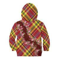 Happy Jounen Kweyol Kid Hoodie Madras Pattern Roses Stylized
