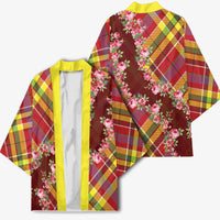 Happy Jounen Kweyol Kimono Madras Pattern Roses Stylized