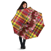 Happy Jounen Kweyol Umbrella Madras Pattern Roses Stylized
