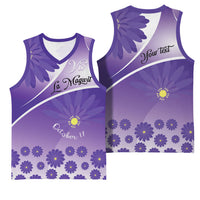 Personalised Saint Lucia La Magewit Basketball Jersey La Marguerite Flower