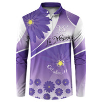 Personalised Saint Lucia La Magewit Button Sweatshirt La Marguerite Flower