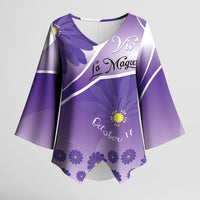 Personalised Saint Lucia La Magewit Kimono Sleeve Blouse La Marguerite Flower