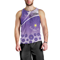 Personalised Saint Lucia La Magewit Men Tank Top La Marguerite Flower