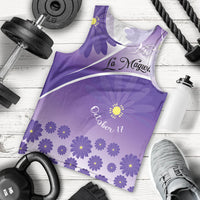Personalised Saint Lucia La Magewit Men Tank Top La Marguerite Flower