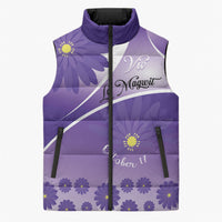 Personalised Saint Lucia La Magewit Sleeveless Puffer Jacket La Marguerite Flower