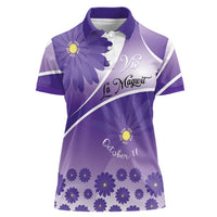 Personalised Saint Lucia La Magewit Women Polo Shirt La Marguerite Flower