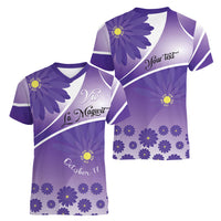 Personalised Saint Lucia La Magewit Women V-Neck T-Shirt La Marguerite Flower