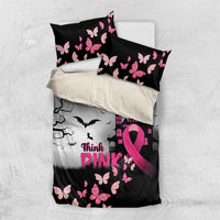 At Halloween We Think Pink Bedding Set Pink Ribbon Butterflies - Wonder Print Shop