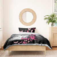 At Halloween We Think Pink Bedding Set Pink Ribbon Butterflies - Wonder Print Shop