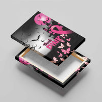 At Halloween We Think Pink Canvas Wall Art Pink Ribbon Butterflies - Wonder Print Shop