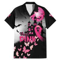 Personalized At Halloween We Think Pink Family Matching Mermaid Dress and Hawaiian Shirt Pink Ribbon Butterflies - Wonder Print Shop