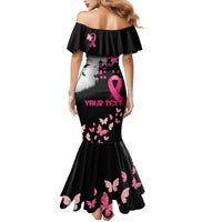 Personalized At Halloween We Think Pink Mermaid Dress Pink Ribbon Butterflies - Wonder Print Shop