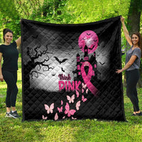 At Halloween We Think Pink Quilt Pink Ribbon Butterflies - Wonder Print Shop