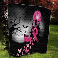 At Halloween We Think Pink Quilt Pink Ribbon Butterflies - Wonder Print Shop