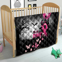 At Halloween We Think Pink Quilt Pink Ribbon Butterflies - Wonder Print Shop