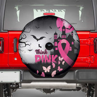 At Halloween We Think Pink Spare Tire Cover Pink Ribbon Butterflies - Wonder Print Shop