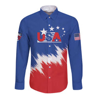 Custom USA Soccer Long Sleeve Button Shirt Always Possible Todo Es Posible - Wonder Print Shop