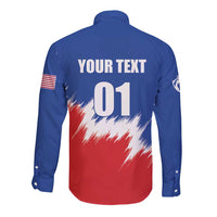 Custom USA Soccer Long Sleeve Button Shirt Always Possible Todo Es Posible - Wonder Print Shop