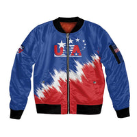 Custom USA Soccer Sleeve Zip Bomber Jacket Always Possible Todo Es Posible - Wonder Print Shop