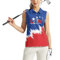 Custom USA Soccer Women Sleeveless Polo Shirt Always Possible Todo Es Posible - Wonder Print Shop