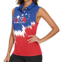 Custom USA Soccer Women Sleeveless Polo Shirt Always Possible Todo Es Posible - Wonder Print Shop