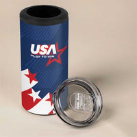 Custom USA Soccer 4 in 1 Can Cooler Tumbler Play To Win - Wonder Print Shop