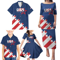 Custom USA Soccer Family Matching Puletasi and Hawaiian Shirt Play To Win - Wonder Print Shop