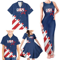 Custom USA Soccer Family Matching Tank Maxi Dress and Hawaiian Shirt Play To Win - Wonder Print Shop