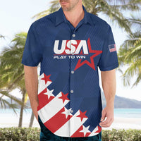 Custom USA Soccer Hawaiian Shirt Play To Win - Wonder Print Shop