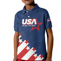 Custom USA Soccer Kid Polo Shirt Play To Win - Wonder Print Shop