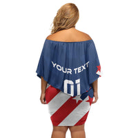Custom USA Soccer Off Shoulder Short Dress Play To Win - Wonder Print Shop