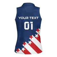 Custom USA Soccer Women Sleeveless Polo Shirt Play To Win - Wonder Print Shop