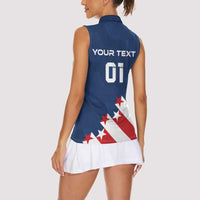Custom USA Soccer Women Sleeveless Polo Shirt Play To Win - Wonder Print Shop