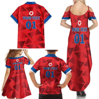 Custom North Korea Football Family Matching Summer Maxi Dress and Hawaiian Shirt Go Champion - Wonder Print Shop