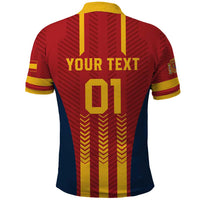 Custom Spain Football Polo Shirt Go La Rojita - Wonder Print Shop