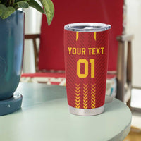 Custom Spain Football Tumbler Cup Go La Rojita - Wonder Print Shop
