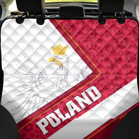Poland Independence Day Back Car Seat Cover Polska White Eagle Polish Floral Pattern - Wonder Print Shop