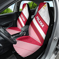 Poland Independence Day Car Seat Cover Polska White Eagle Polish Floral Pattern - Wonder Print Shop