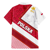 Poland Independence Day Family Matching Mermaid Dress and Hawaiian Shirt Polska White Eagle Polish Floral Pattern - Wonder Print Shop
