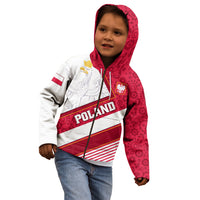 Poland Independence Day Kid Hoodie Polska White Eagle Polish Floral Pattern - Wonder Print Shop