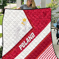 Poland Independence Day Quilt Polska White Eagle Polish Floral Pattern - Wonder Print Shop