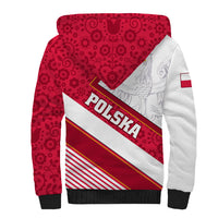 Poland Independence Day Sherpa Hoodie Polska White Eagle Polish Floral Pattern - Wonder Print Shop