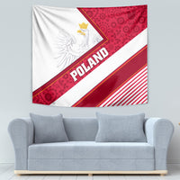 Poland Independence Day Tapestry Polska White Eagle Polish Floral Pattern - Wonder Print Shop