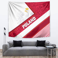 Poland Independence Day Tapestry Polska White Eagle Polish Floral Pattern - Wonder Print Shop