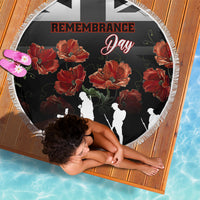 Remembrance Day Beach Blanket Lest We Forget Poppy Flower - Wonder Print Shop